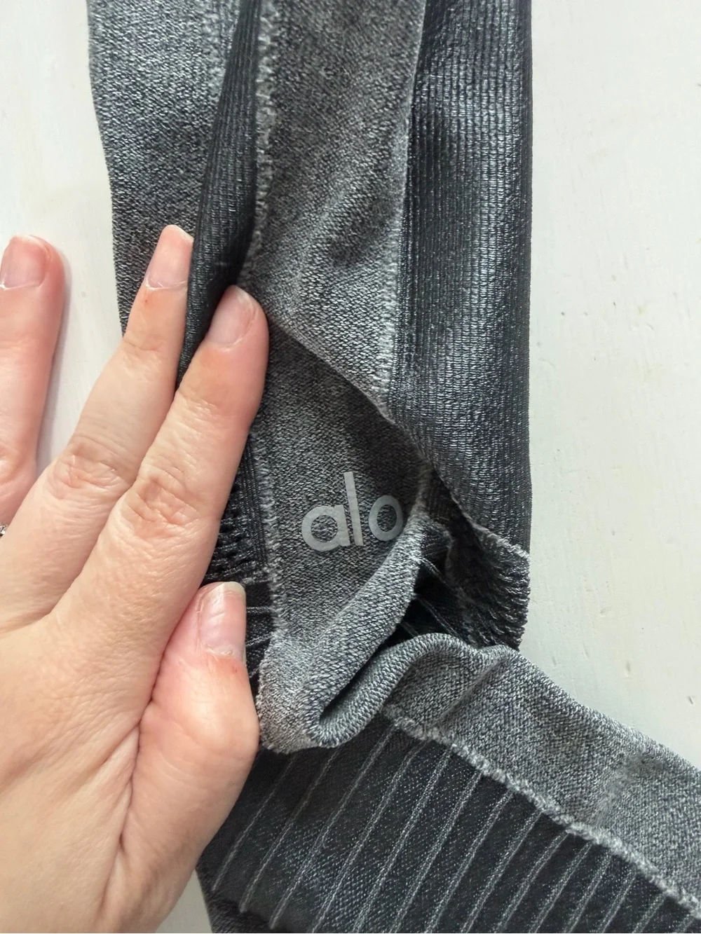 ALO Yoga Moto Leggings Black Gray Size S